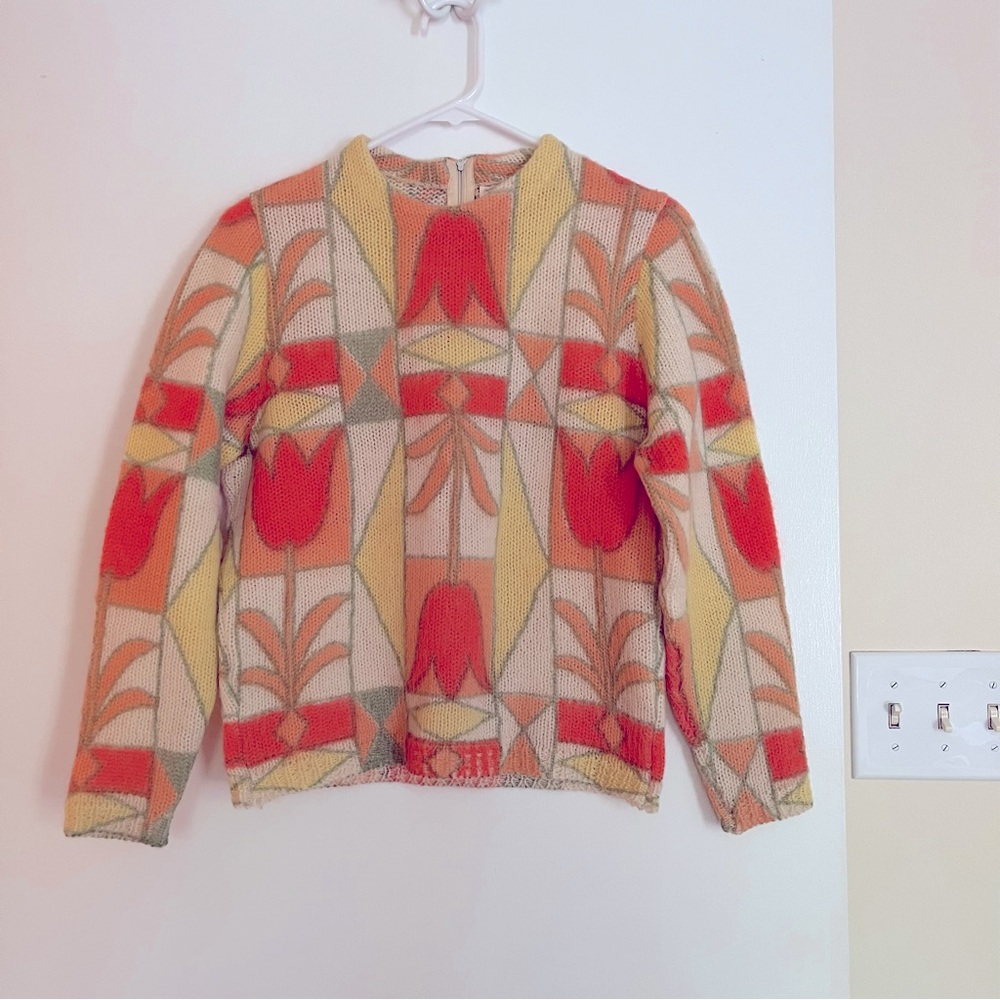 Retro mod mohair sweater